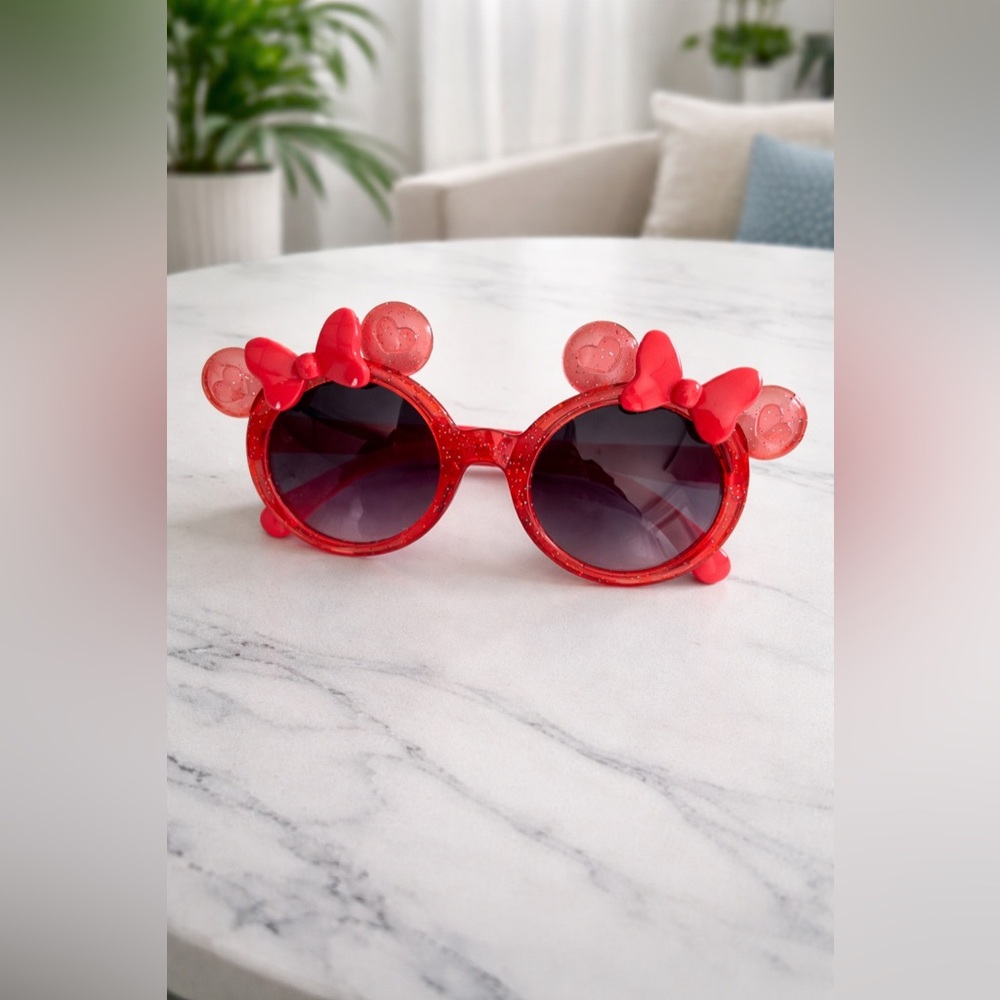 Red Disney kids Crystal Bow Sunglasses
